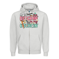 Dove Grey no bitchin in my kitchin Zipper Hoodie - MaliasSmallBusiness