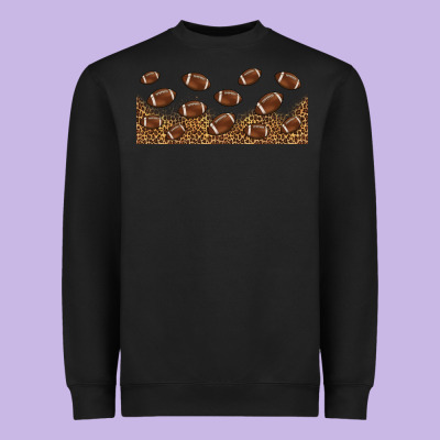 Leopard American Football Libbey Glass Heavyweight Sweatshirt Designed By Hra Design Shop