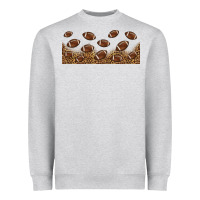 Heather Grey leopard american football libbey glass Heavyweight Sweatshirt - HRA Design Shop