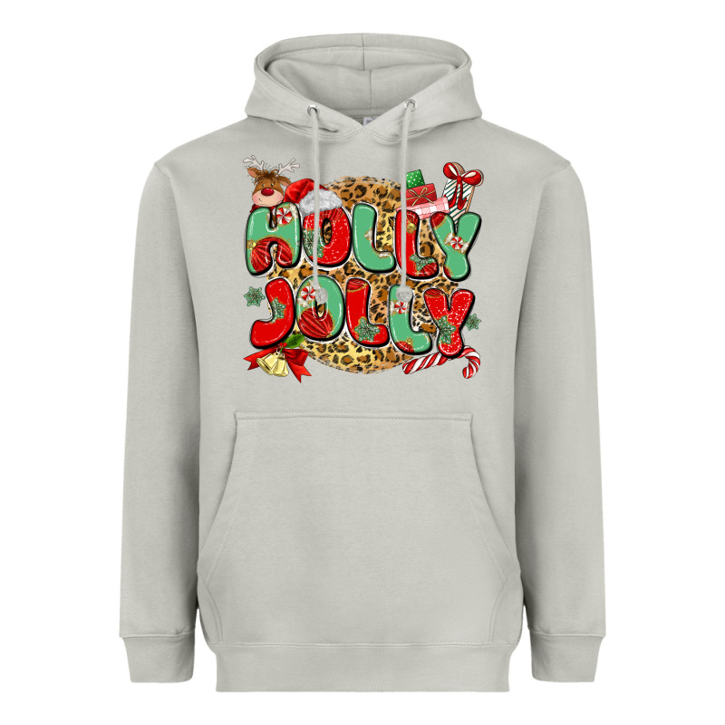 Holly Jolly Christmas Heavyweight Hoodie by MaliasSmallBusiness | Teevron