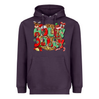 Plum holly jolly christmas Heavyweight Hoodie - MaliasSmallBusiness