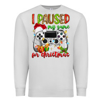 Dove Grey i paused my game for christmas Premium Sweatshirt - MaliasSmallBusiness