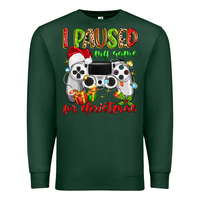 I Paused My Game For Christmas Premium Sweatshirt by MaliasSmallBusiness | Teevron