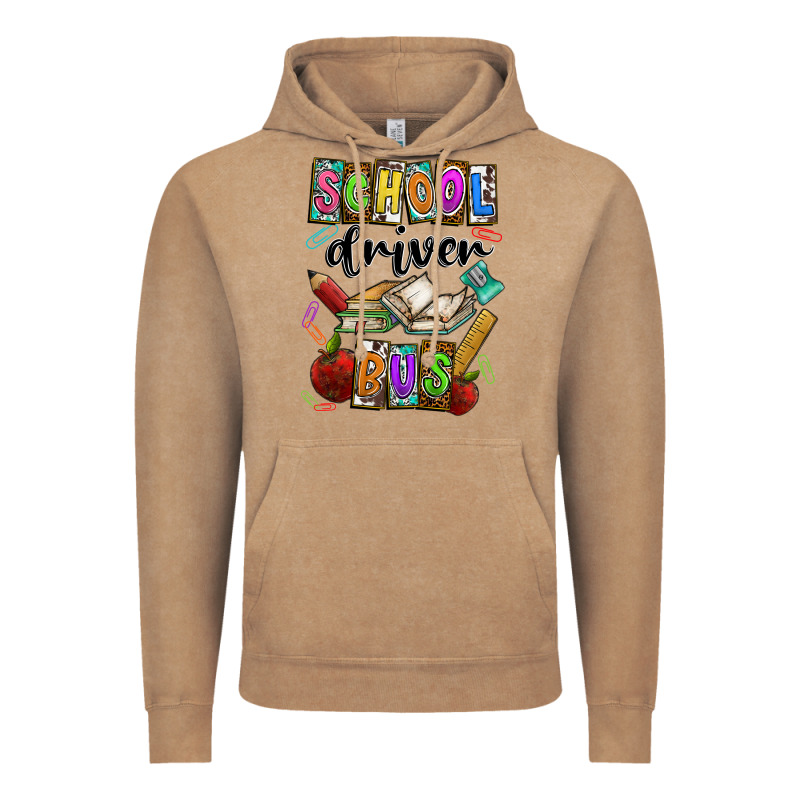 School Driver Bus Vintage Hoodie by CowhideDigitalArt | Teevron