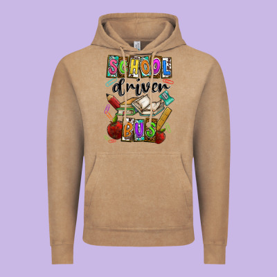 School Driver Bus Vintage Hoodie Designed By Cowhidedigitalart