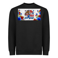 Black floral 4th of july crew license plate Heavyweight Sweatshirt - HRA Design Shop