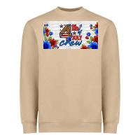 Mushroom floral 4th of july crew license plate Heavyweight Sweatshirt - HRA Design Shop