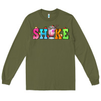 Army Green shake with milkshake Long Sleeve Tee - AdoDesignShop