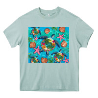Arona Turtle summer seashells starfish seaweed Heavy Core Tee - Artiststas