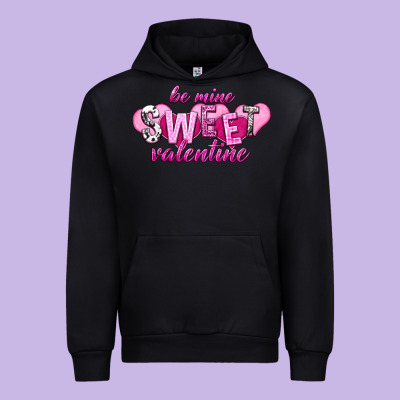 Be Mine Sweet Valentine's Day Urban Hoodie Designed By Howdyjamesfarm