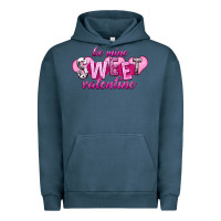 Pigment Midnight Navy Be mine sweet Valentine's Day Urban Hoodie - HowdyJamesFarm