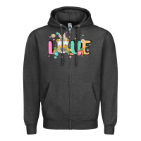 Charcoal Heather love school bus Zipper Hoodie - MaliasSmallBusiness