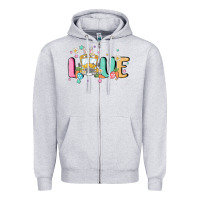 Heather Grey love school bus Zipper Hoodie - MaliasSmallBusiness