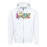 White love school bus Zipper Hoodie - MaliasSmallBusiness