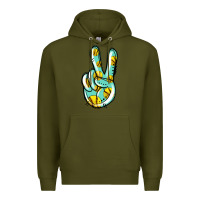 Army Green softball peace sign Premium Hoodie - Jasminsmagicworld