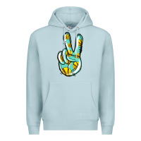 Blue Mist softball peace sign Premium Hoodie - Jasminsmagicworld