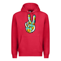 Cardinal softball peace sign Premium Hoodie - Jasminsmagicworld