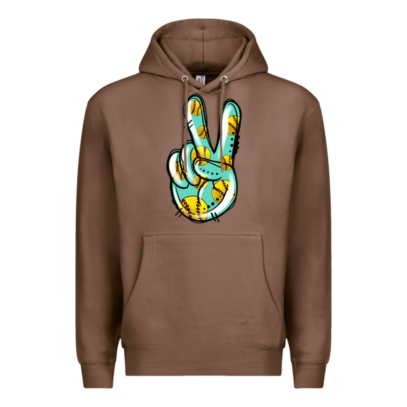 Softball Peace Sign Premium Hoodie by Jasminsmagicworld | Teevron