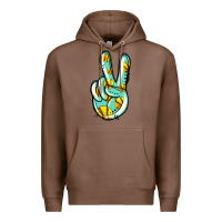 Chestnut softball peace sign Premium Hoodie - Jasminsmagicworld