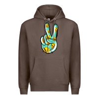 Coffee softball peace sign Premium Hoodie - Jasminsmagicworld
