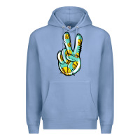 Colony Blue softball peace sign Premium Hoodie - Jasminsmagicworld