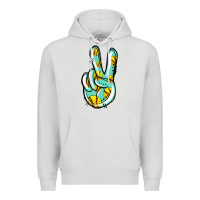 Dove Grey softball peace sign Premium Hoodie - Jasminsmagicworld
