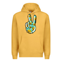 Mustard softball peace sign Premium Hoodie - Jasminsmagicworld