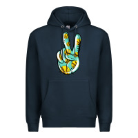 Navy softball peace sign Premium Hoodie - Jasminsmagicworld
