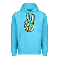 Ocean Blue softball peace sign Premium Hoodie - Jasminsmagicworld