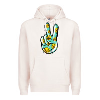Pale Pink softball peace sign Premium Hoodie - Jasminsmagicworld