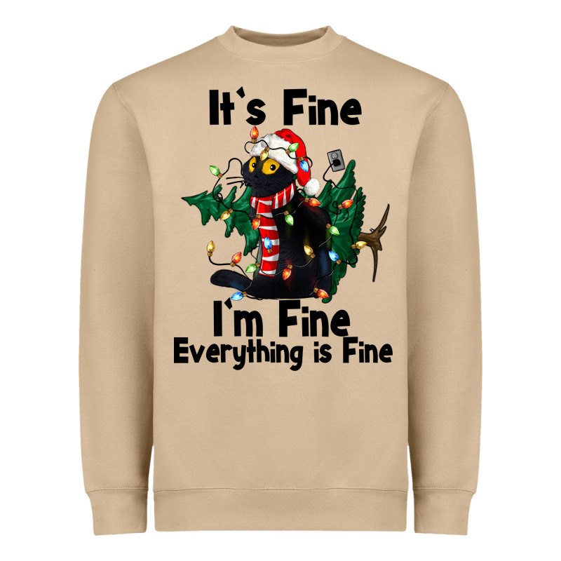 It's Fine I'am Fine Everything Is Fine Heavyweight Sweatshirt by FaDigitalArtStudio | Teevron