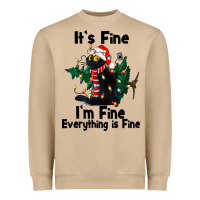 Mushroom It's Fine I'am Fine Everything Is Fine Heavyweight Sweatshirt - FaDigitalArtStudio