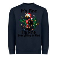 Navy It's Fine I'am Fine Everything Is Fine Heavyweight Sweatshirt - FaDigitalArtStudio