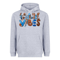 Heather Grey football vibes Heavyweight Hoodie - MaliasSmallBusiness