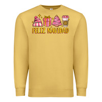 Antique Gold feliz navidad Premium Sweatshirt - MaliasSmallBusiness