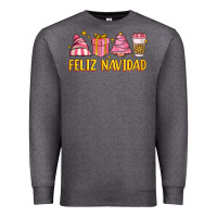 Charcoal Heather feliz navidad Premium Sweatshirt - MaliasSmallBusiness