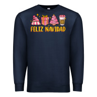 Navy feliz navidad Premium Sweatshirt - MaliasSmallBusiness