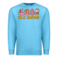 Ocean Blue feliz navidad Premium Sweatshirt - MaliasSmallBusiness