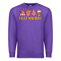 Purple feliz navidad Premium Sweatshirt - MaliasSmallBusiness