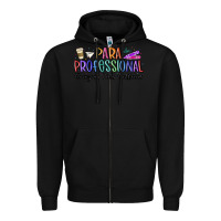 Black paraprofessional Zipper Hoodie - MaliasSmallBusiness