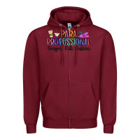 Burgundy paraprofessional Zipper Hoodie - MaliasSmallBusiness