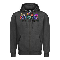 Charcoal Heather paraprofessional Zipper Hoodie - MaliasSmallBusiness