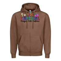 Chestnut paraprofessional Zipper Hoodie - MaliasSmallBusiness
