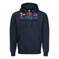 Navy paraprofessional Zipper Hoodie - MaliasSmallBusiness
