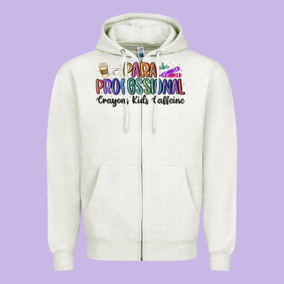 Paraprofessional Zipper Hoodie Designed By Maliassmallbusiness