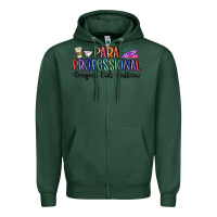 Sports Green paraprofessional Zipper Hoodie - MaliasSmallBusiness