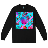 Black sea shell Long Sleeve Tee - BundleAndBundleShop