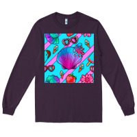 Plum sea shell Long Sleeve Tee - BundleAndBundleShop