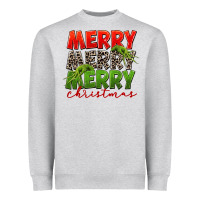 Heather Grey Merry christmas Heavyweight Sweatshirt - FaDigitalArtStudio