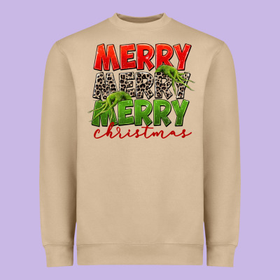 Merry Christmas Heavyweight Sweatshirt Designed By Fadigitalartstudio